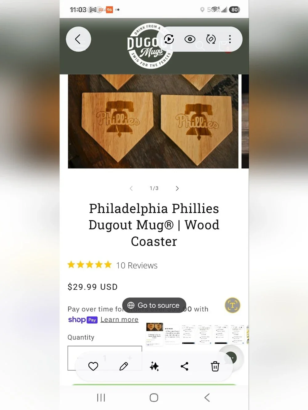 New Philadelphia Phillies 4 Pack Laser Engraved Home Plate Shaped  Wood Coasters